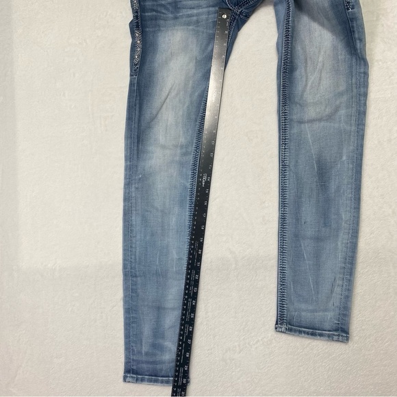 Rock Revival Women’s Vivian Cuffed Skinny Blue Jeans Size 27 - Picture 8 of 16